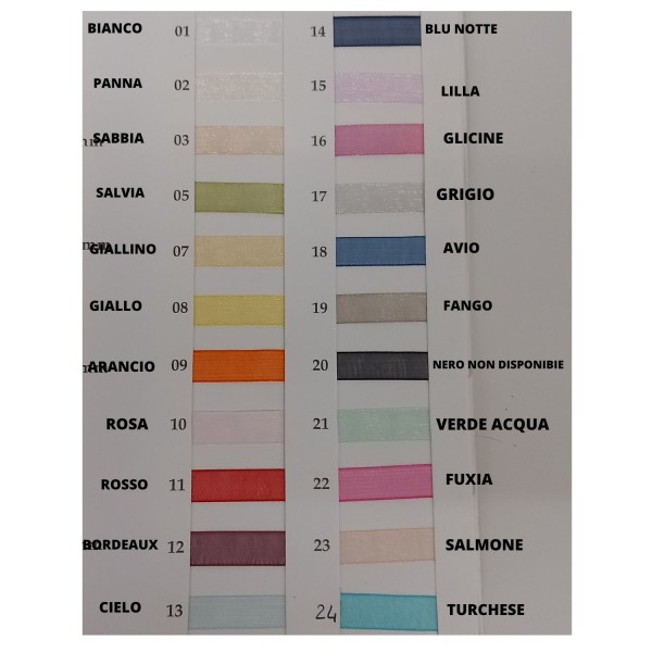Nastro organza MM. 20 MT 50