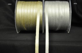Nastro doppio raso oro o argento Mm 6 Mt 50