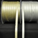 Nastro doppio raso oro o argento Mm 6 Mt 50