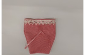 Sacchetto provenzale con decoro tipo pizzo 13/7x13