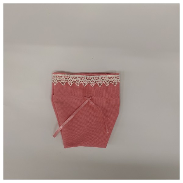 Sacchetto provenzale con decoro tipo pizzo 13/7x13