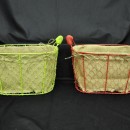 Cesto metallo ovale con tela juta ass.2 22x12x16