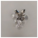 Grappolo uva in cristallo con applicazione strass 25° e 50° CM 5.5x3.5