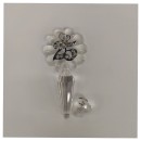 Chiave in cristallo con applicazione strass 25° CM 6