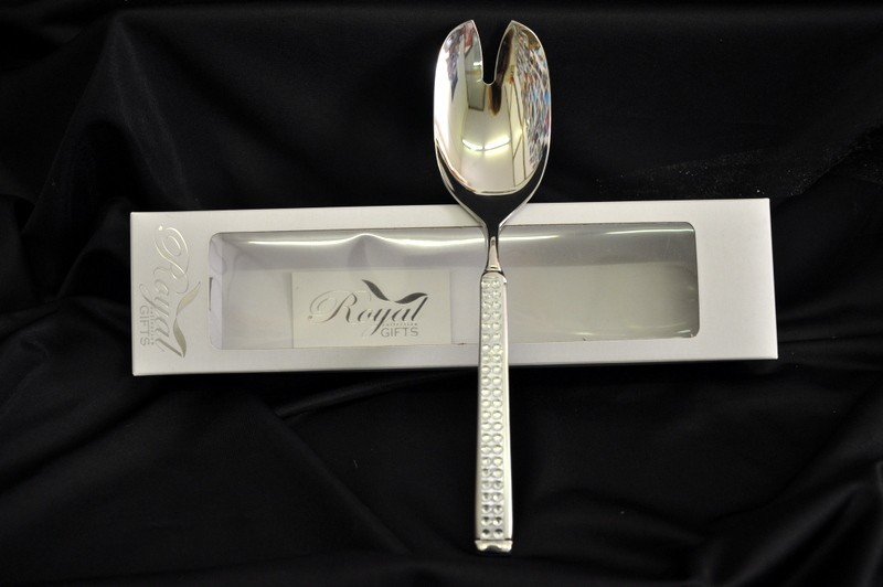 Cucchiaio metallo con manico strass CM 22.5 con scatola