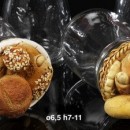 Barattolino vetro con tappo resina con pane Diam. 6.5 H 11