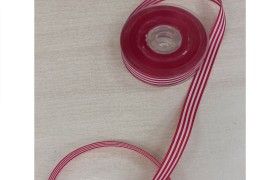 Nastro Gross Grain a righe colore fuxia. mm.15 metri 20