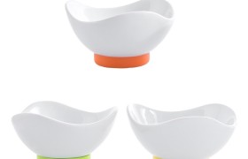 Set 3 ciotoline ceramica con base silicone  CM 9