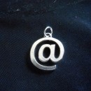 Ciondolo chiocciola di internet in ottone con bagno in argento CM 3. MADE IN ITALY