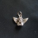 Ciondolo angelo cherubino in ottone con bagno in argento CM 2.5