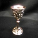 Calice in ottone con bagno argento da appoggio H 6. MADE IN ITALY