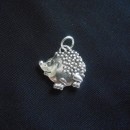 Ciondolo riccio in ottone con bagno in argento CM 3 MADE IN ITALY