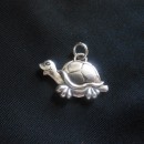 Ciondolo tartaruga in ottone con bagno in argento CM 3.8 MADE IN ITALY