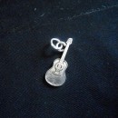 Ciondolo chitarra in ottone con bagno in argento CM 3. MADE IN ITALY