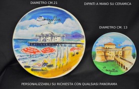 Piatto ceramica dipinto a mano PERSONALIZZABILE diam. 21 cm
