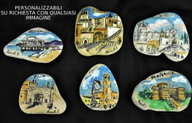 Sasso con calamita DIPINTO A MANO, PERSONALIZZABILE SU RICHIESTA.