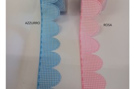 Margherita porta confetti in cotone a scacchi MM.50 MT.25 -CONFEZIONI:95-