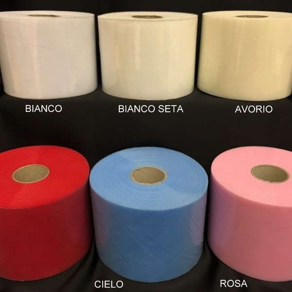 Tulle italiano a rotolo H 10 cm MT 100 MADE IN ITALY