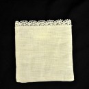 Sacchetto lino con bordo pizzo 9x10 MADE IN ITALY