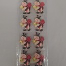 Coccinella in legno adesiva set 8 pz