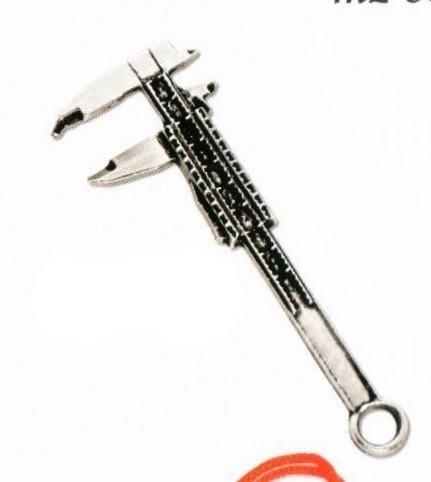 Calibro metallo e argento cm.6 MADE IN ITALY