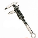 Calibro metallo e argento cm.6 MADE IN ITALY
