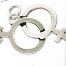 Ciondolo metallo e argento uomo/donna cm. 4. MADE IN ITALY