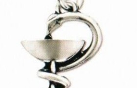 Ciondolo metallo e argento farmacia cm 4. MADE IN ITALY
