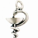 Ciondolo metallo e argento farmacia cm 4. MADE IN ITALY
