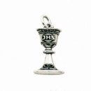 Ciondolo metallo e argento calice comunione cm 3x1,5.MADE IN ITALY