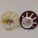 Icona laminato argento su legno ciliegio traforato CM 5