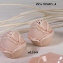 Sale e pepe porcellana rosa CM 5 con scatola