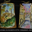 Tegola terracotta con immagine dipinta a mano PERSONALIZZABILE cm.18