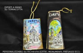 Tegola terracotta con immagine dipinta a mano PERSONALIZZABILE cm.10/13