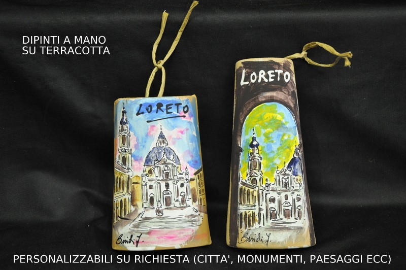Tegola terracotta con immagine dipinta a mano PERSONALIZZABILE cm.10/13