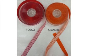 Nastro gross grain con decoro pizzo (solo su un lato) MM.15 MT.20