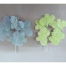 Farfalla tessuto glitter mazzi 6 pz.