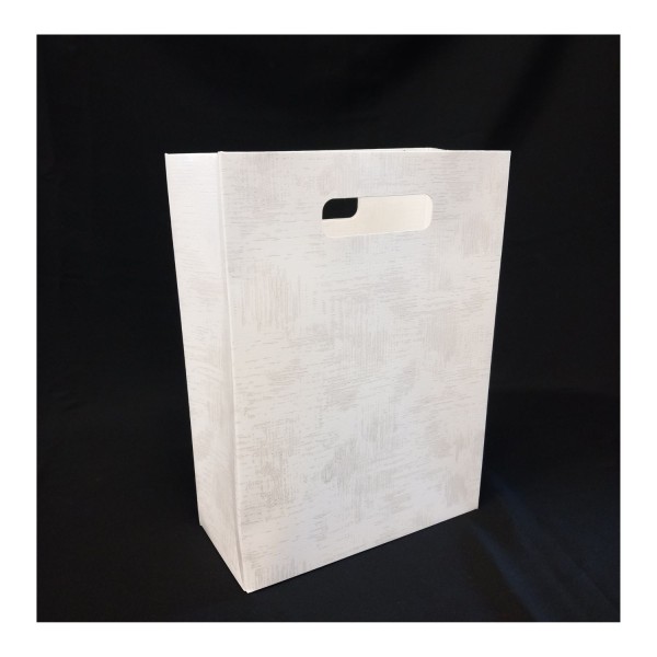 Bustina shopper carta bianca. 20x8 h.27