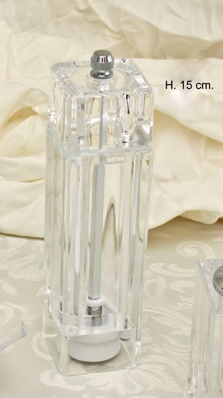 Macinapepe in plexiglass con scatola