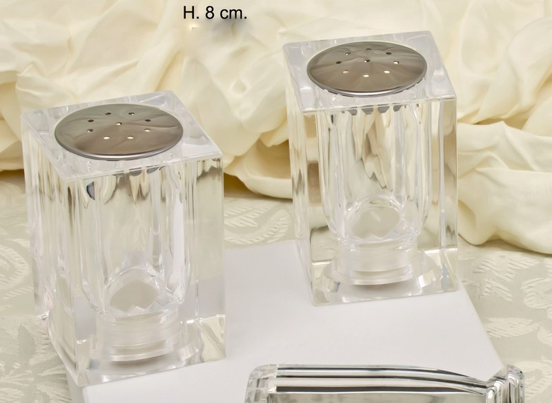 Sale e pepe in plexiglas con scatola