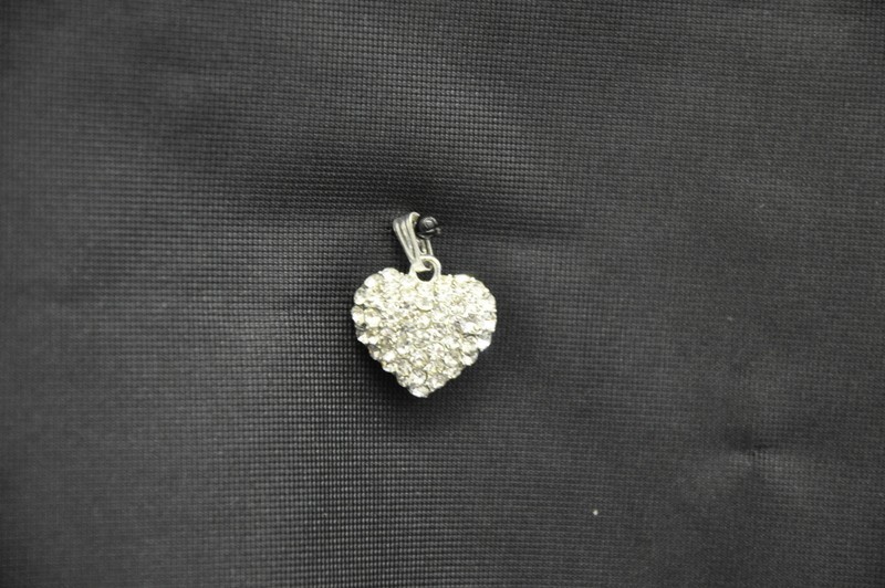 Ciondolo cuore con strass