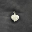 Ciondolo cuore con strass