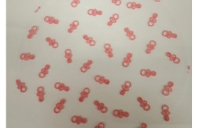 Pacco 25 pz tondo tulle con decorazione ciucci floccato ROSA diam. 23 MADE IN ITALY