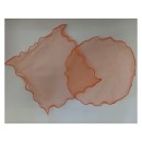 Tondo organza bordata DIAM.23CM.Quadrato organza bordata MIS.24X24CM.