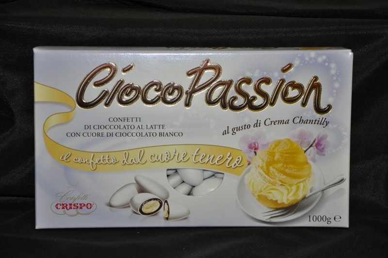 Confetto doppio cioccolato senza mandorla gusto Crema Chantilly KG.1