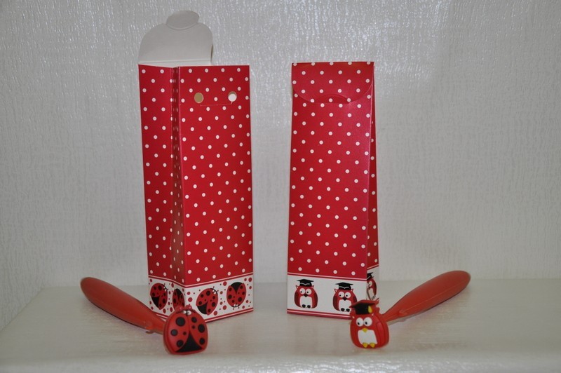 Scatolina pois laurea con penna in gomma scat:5x4x16