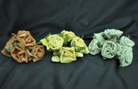 Rosa in velluto diam. 5 mazzo 6 pz
