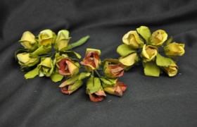Bocciolo rosa di carta mazzo 6 pz