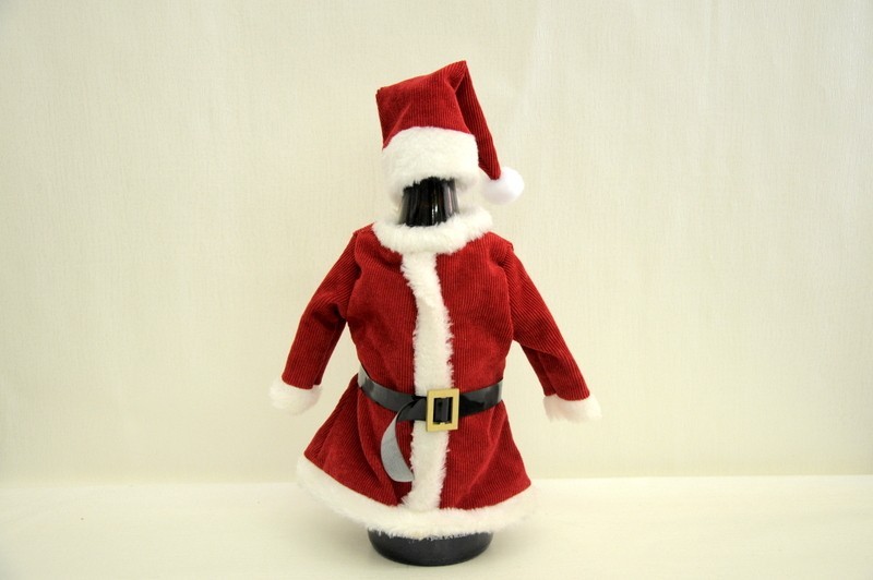 Vestito babbo natale copri bottiglia