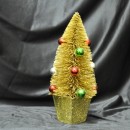 Alberello oro glitter con decorazione palline lucide H 25